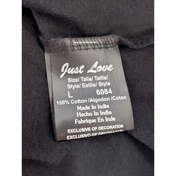 Just Love Women's Cotton Nightgown Sleep Dress " I Love Sleep" Size L - Picture 5 of 6